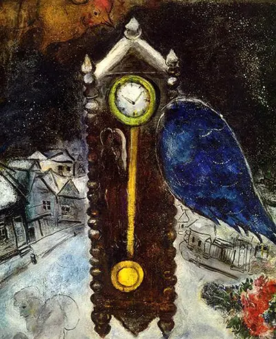 Clock with Blue Wing Marc Chagall
